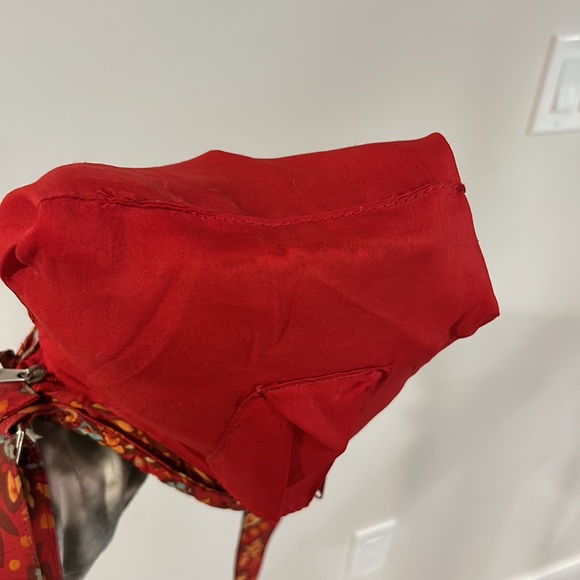 Orange Red Bright Blue Quilted Crossbody Bag - Picture 8 of 16